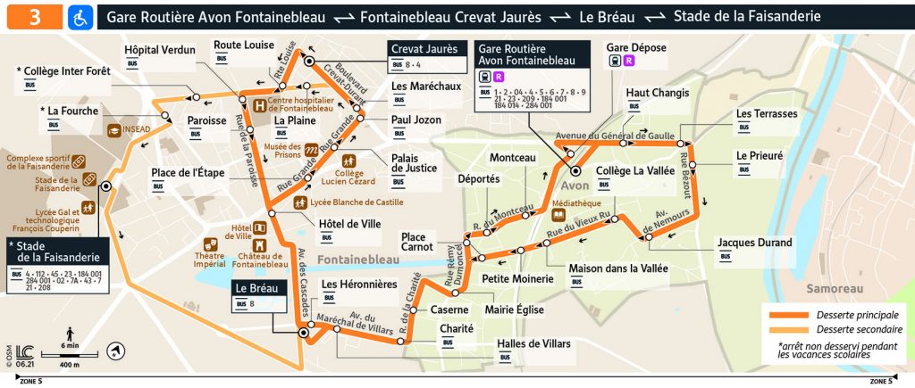 Ligne 3 Fontainebleau - Avon